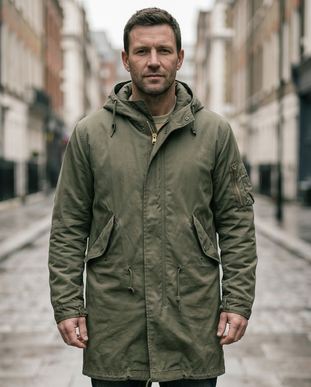 Hooded Fishtail Parka Coat
